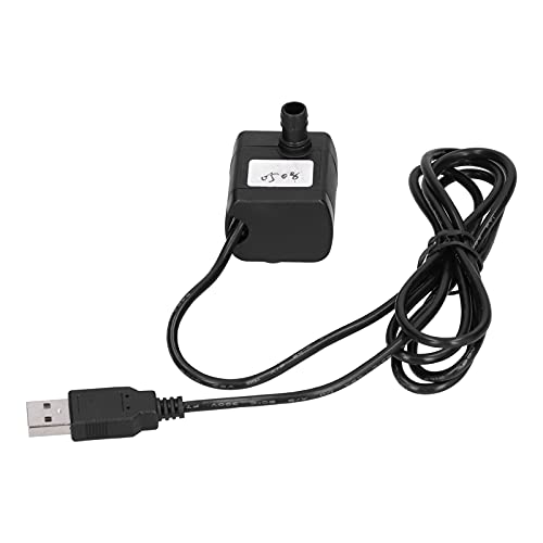 Aolidsive Mini Bomba Sumergible, Alimentada por USB con Eje de Acero Inoxidable, Caudal de 160 L/h, Ideal para Acuarios y Fuentes
