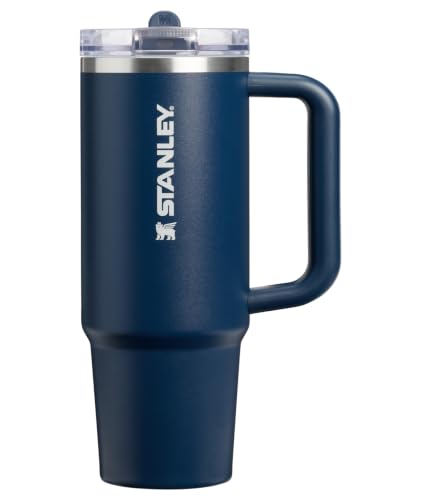 Image of STANLEY Quencher ProTour Flip Straw Tumbler with Leakproof Lid 30 oz | Built-in Straw and Handle | Cup Holder Compatible for Travel | insulated Stainless Steel Cup | BPA-Free | Dark Navy