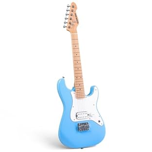 Easy to Use: This miniature-shaped guitar features one smooth-sounding pickup for fuss-free rock & roll. Lightweight body and short-scale neck make first chords a breeze for little rockers! Big Tone, No Complications: Single Humbucker pickup design k...