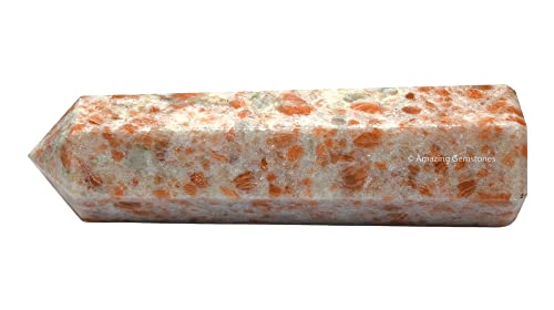 Image of Amazing Gemstone Large Sunstone Crystal Towers ~ Natural Healing Crystal Point Obelisk for Reiki Healing and Crystal Grid (5.5 to 6 INCH)