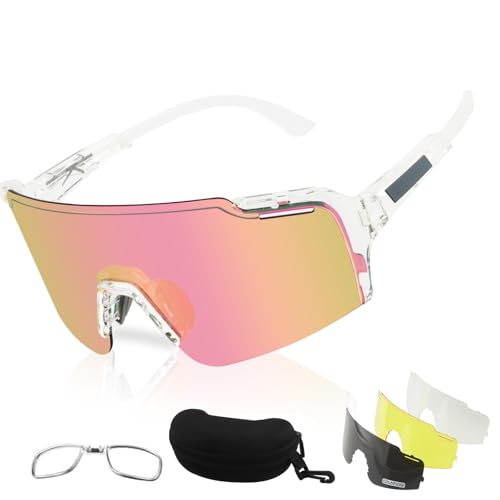 Lunettes de soleil polarisées UV400 avec 4 lentilles interchangeables pour hommes et femmes