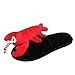 Mules Fourrure Femmes Chausson Femme Rigolo Femmes Pantoufles Plats Chaud Chaussons Chaussures Mignon Homard Rouge Doublée Peluche Hiver pour Maison