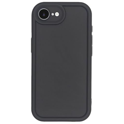 Image of Puxicu Slim Case for iPhone 16E, Enhanced Camera Protection, Shockproof Skin-Friendly Touch Soft Case Cover for iPhone 16E Phone 6.1 inch, Black