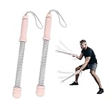 Umllpet Ropeless Battle Rope Verstellbar, Tragbares Fitnessgerät für Zuhause, Platzsparendes Übungsseil für Ganzkörpertraining & Fettverbrennung, 2 Stück (Pink)