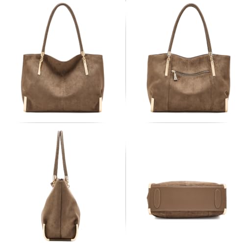 Image of FOXLOVER Large Capacity Tote Handbags for Women, Women's Top-handle Bags Fashion Shoulder Bags Purses Minimalist design