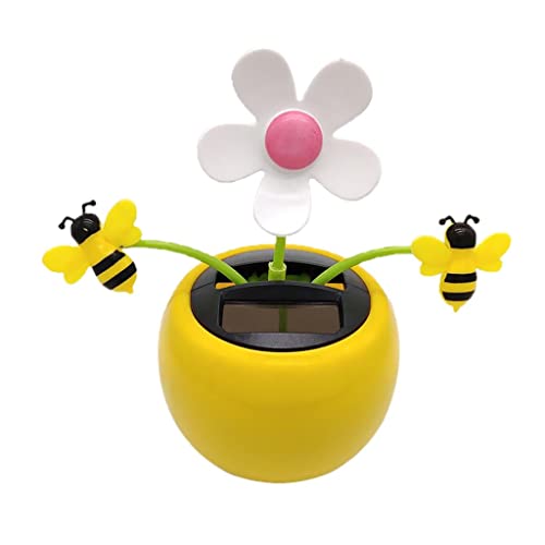 Solar Dancing Flower Sunflower Toys, Solar Dancing Ornament, Car Swinging Dancing Toy Car Windowsill Decoration Honey Bee Swing Toys Solar Power Kits
