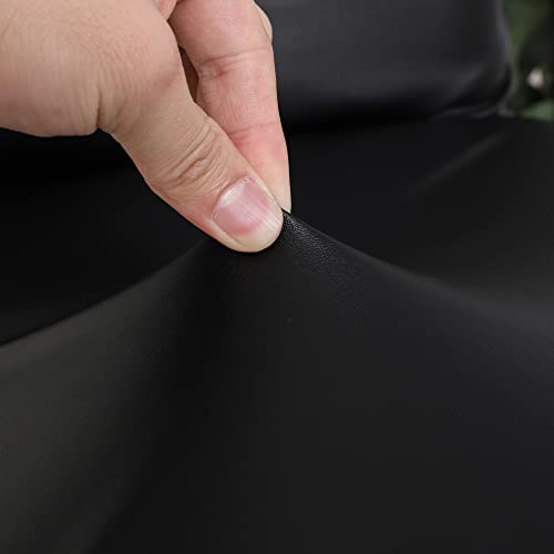Image of FORCHEER Office Chair Seat Cover Stretchable PU Black Computer Chair Slipcover for Desk Chairs Seat