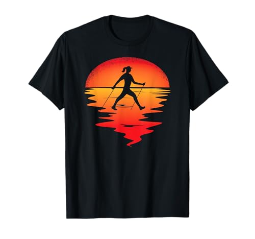 Nordic Walking Design Wandern Trekking als Walking T-Shirt