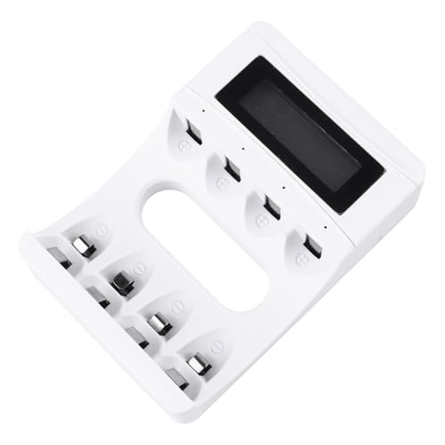 Cargador C de 4 bahías Uonlytech con pantalla LCD y tres unidades para baterías