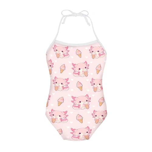 Image of Girls One Piece Swimsuit Beach Bathing Suit Toddler Floral Halter Straps Swimwear for 1-10 Years