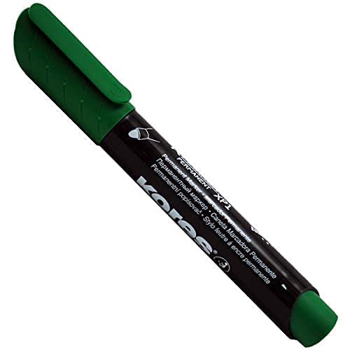 Kores, Green Permanent Marker Pen, K-Marker XP1, Round Tip with Low-Odour Ink, Waterproof Marker Pens for All Surfaces - Image 4