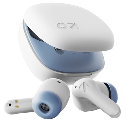 GOBOULT Made in India K10 Ear Buds Wireless with 50H Playtime, 4 Mics Clear Calling, 45ms Low Latency Gaming, 10mm Bass Drivers Earbuds Buds Bluetooth Wireless Earphones (Ice Blue) view 1