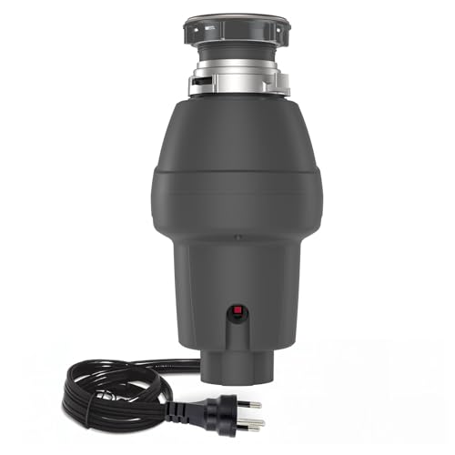 Badger 5 Garbage Disposal, 1/2 HP Continuous Feed, Includes Air Switch & Accessories, Easy Install Food Waste Disposer, Black, for Kitchen Sink