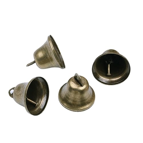 GALPADA Campana De Mano De Bronce 38 Mm Ligera para Decoración Navideña y Fiestas, 35 Piezas, Accesorios para Manualidades DIY
