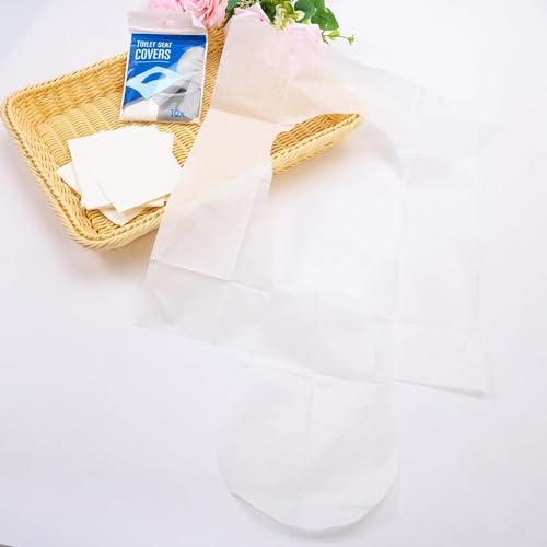 Image of UMAI Toilet Seat Covers Disposable|Western Toilet Seat Cover|Use & Throw, Portable|Pack of 20 (White)
