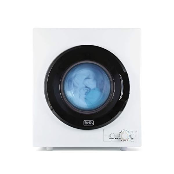BLACK+DECKER BCED37 Compact Dryer for Standard Wall Outlet, Small, 4 Modes, Load Volume 13.2 lbs., White - Image 3
