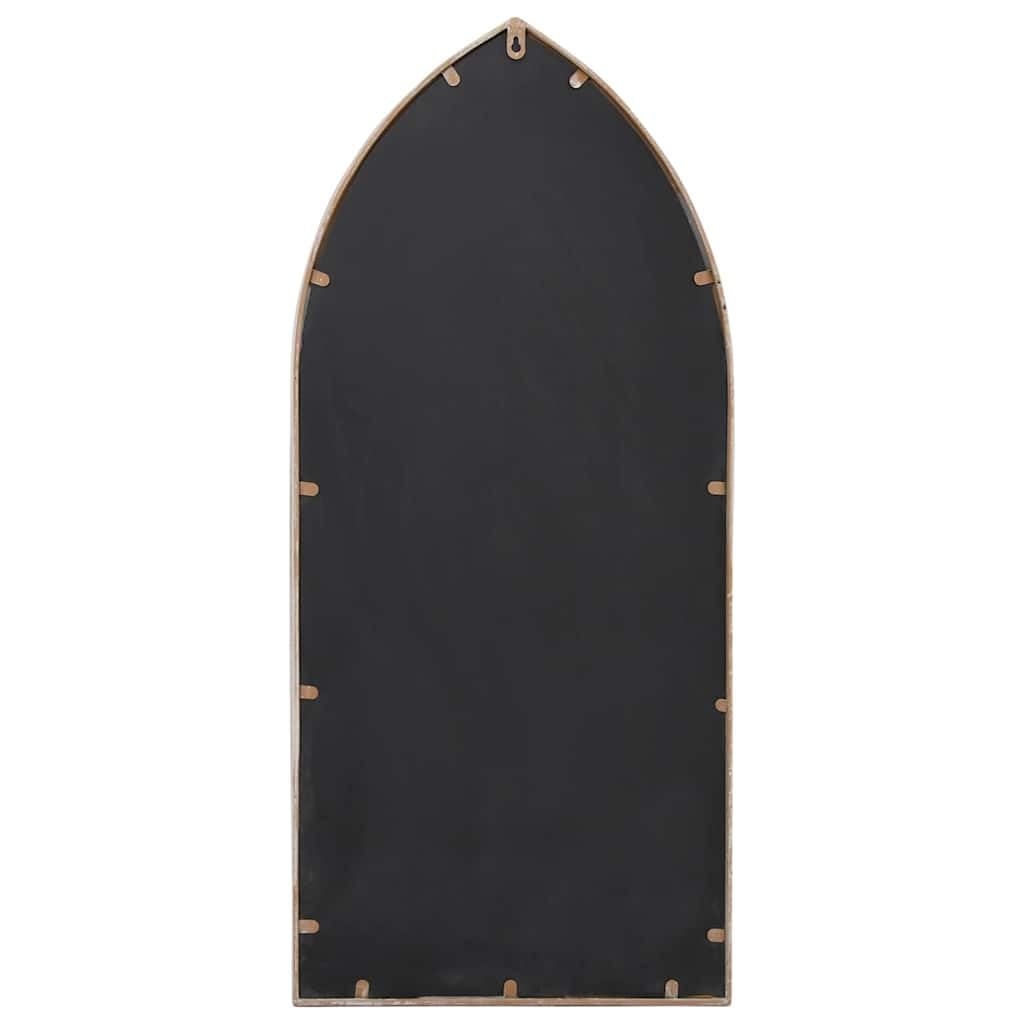 Specchio da giardino sabbia, 100 x 45 cm, in ferro con effetto ruggine, specchio da parete per giardino ed esterni, specchio decorativo per tutto il corpo con foro preforato, decorazione