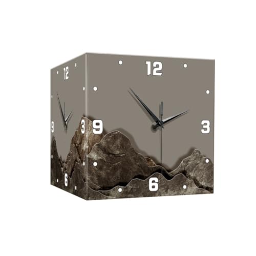 Horloge murale d'angle 26cm pour salon et coin de mur sans perçage