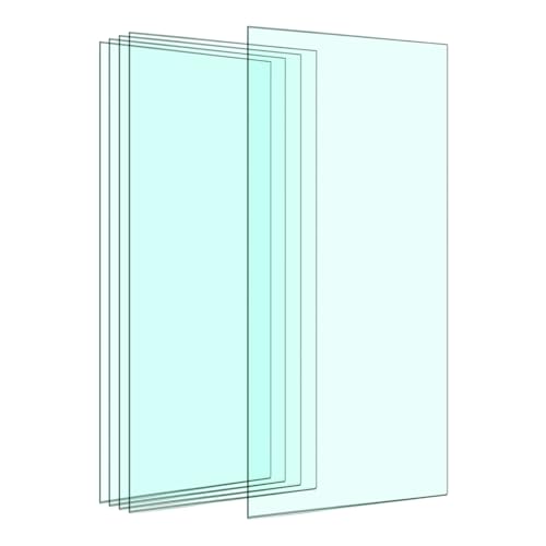 12" x 36" - 5-Pcs Tempered Glass Rectangular Shelves -