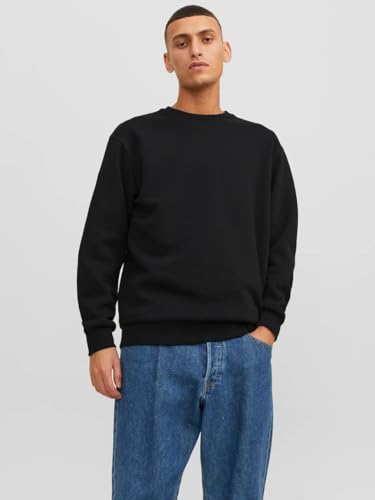 JACK & JONES Herren JJEBRADLEY Sweat Crew 2erPack Langarm Sweater, Black/Navy Blazer, S 2
