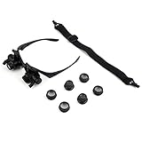  Bubbry Lupenbrille LED Licht 20x Kopflupe Stirnlupe Lupenbrille Brillenlupe