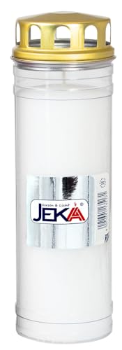 Bougies funéraires - Double couvercle thermique - Durée de combustion : jusqu'à 5 jours