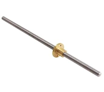HEAGER Lead Screw Rod,Linear Rail Bar Shaf, 3pcs/lot 3D Printer Lead Screw, Thread 8mm T8 Lead 2 4 8mm Length 100 200 300 400 500mm Trapezoidal Rod with500mmPitch 2mm Lead 2mm