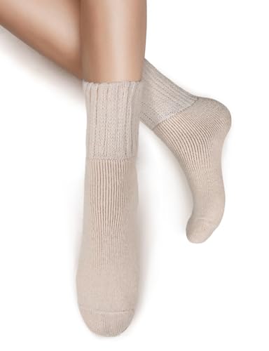 Image of AURUZA Thermal Winter Boots Socks Thick Warm Cozy Crew Cloud Fluffy Socks Solid Color Gifts 3 Pairs