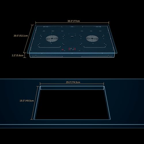 Image of Empava 30 Inch Electric Induction Cooktop Built-In, Hardwired