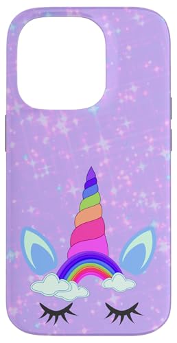 Rainbow Unicorn Purple Phone Case,Starry Pink Blue Unicorn �X�}�z�P�[�X iPhone 14 Pro �p