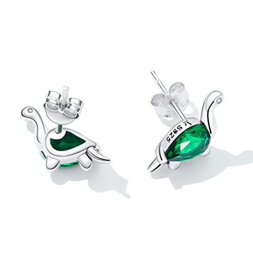 Boucles d'oreilles dinosaure vert chic pour illuminer vos soirées
