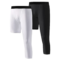 Uizuooy Lot Leggings Compression Garçons – Pantalon Basket Running Sport Baselayer Quick Dry Coton Stretch Taille 170-176