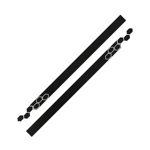 Faldón Lateral Coche Faldón Lateral Trasero para VW para Golf 5 6 7 MK7 MK6 para Passat B6 B7 B5 para Polo 6R T5 para Jetta 6 para Touareg para Bora Auto Puerta Pegatina Raya Larga(Matt Black)