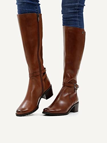 CAPRICE Prodotto Vegano, Stivali a metà Polpaccio Donna, Black Met Comb, 36 EU