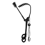 Dickly サクソフォンショルダーハーネスサックスネックハンギングベルト楽器楽器アルミニウムサックスホルダーサックスストラップ練習用, 黒