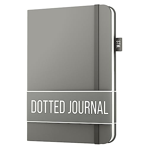 Scribbles That Matter Bullet Dotted Journal a5 - Su cuaderno de puntos de 120 g/m², papel grueso a prueba de sangrado con 150 páginas para el trabajo (5,75 x 8,5), Gris