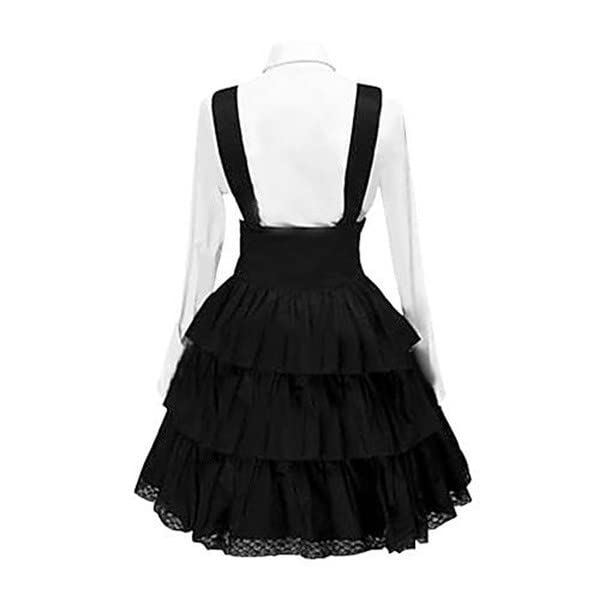 Damen Gothic Kleider Sale Punk Lolita Kleid Steampunk Spitzenkleid Goth Kostüm Schleifenkleid Renaissance Einschulungskleid Cosplay Party Dress Lolita Süßes Kleidung für Halloween Karneval Party