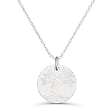 Momentos Preciosos Collar personalizado dibujo árbol de la vida, plata