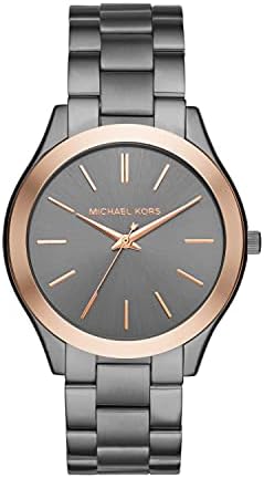 Michael Kors Men's Analog-Quartz Watch with Stainless-Steel Strap, Grey, 22 (Model: MK8576)