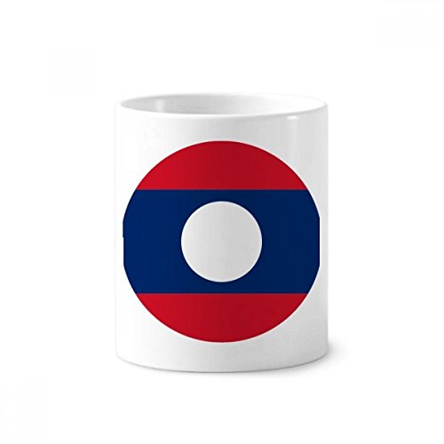 Mug Drapeau Laos en céramique pour ranger vos stylos et brosses à dents