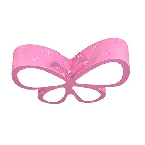 Preisvergleich Produktbild Kinderzimmer Deckenlampe Schlafzimmer Lampe LED 24W Modern Karikatur kreative Metal Deckenleuchte Persönlichkeit Schmetterling Beleuchtung männlichen Mädchen Zimmer (Rosa)