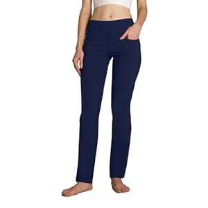 Safort Women’s Yoga Pants Straight Leg Yoga Dress Pants 28″/30″/32″/34″ Long Tall Inseam Stretch Slacks for Workout