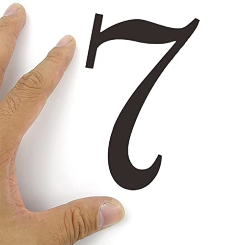 Numéro de porte acrylique noir de 7 cm autocollant, lisible et anti-intempéries - 4
