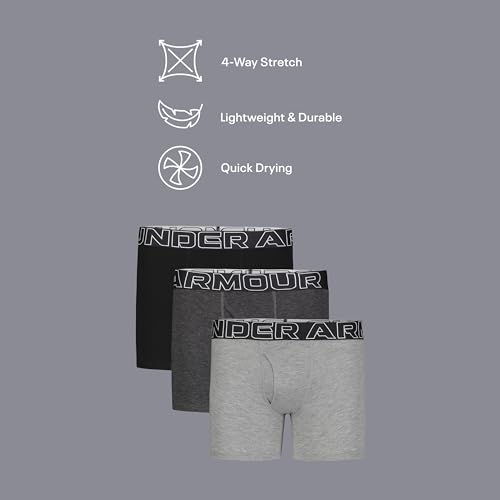 Under Armour Boys' Big Performance Boxer Briefs, Lightweight & Smooth Stretch Fit3
