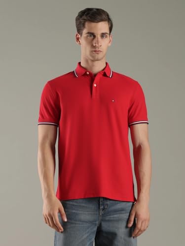 Image of Tommy Hilfiger Men Polo Cotton Regular Fit Shirt