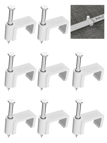 Ethernet Cable Clips Jadaol® White 200 Pieces for Cat7 cables - 7mm