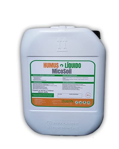 Humus de lombriz líquido MicoSoil. Garrafa 20L. Enriquecido con micorrizas y trichodermas Cover