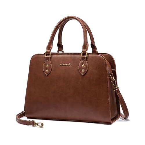 LOVEVOOK Purses and Handbags for Women, Vintage-Style Leather Top Handle Shoulder Bag Satchel Tote Crossbody Purse for Ladies