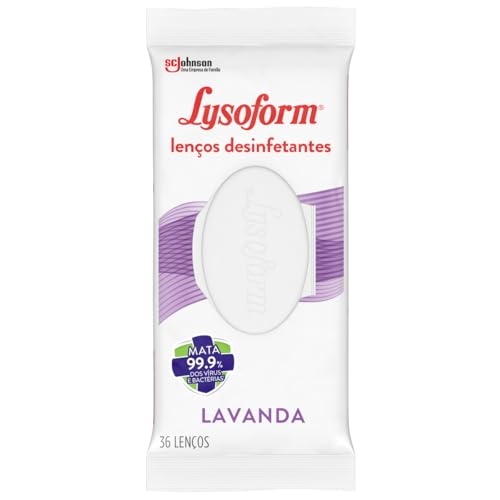 Lysoform Lavanda, Lenço Umedecido Desinfetante, 36 unidades