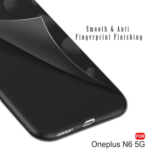 Image of TheGiftKart Sleek Back Cover Case for OnePlus N6 5G | Slim Fit Protective Design | Ultra Matte Finish | Camera Protection Bump | Soft Silicon Back Cover Case for OnePlus N6 5G (Silicone, Black)
